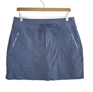 Athleta | Trekkie North Gray Skort Size 12 Side Zip Pockets Pickleball Golf